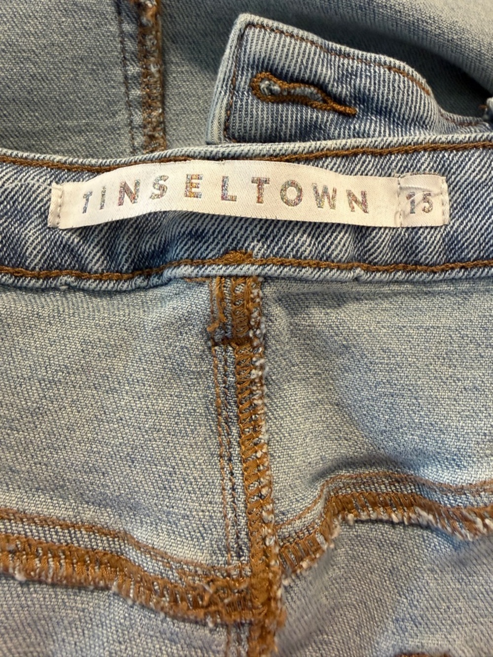 🩵Tinseltown Blue Denim Cargo 🩵Maxi Skirt 15 Y2K Streetwear Long Skirt - Picture 6 of 11